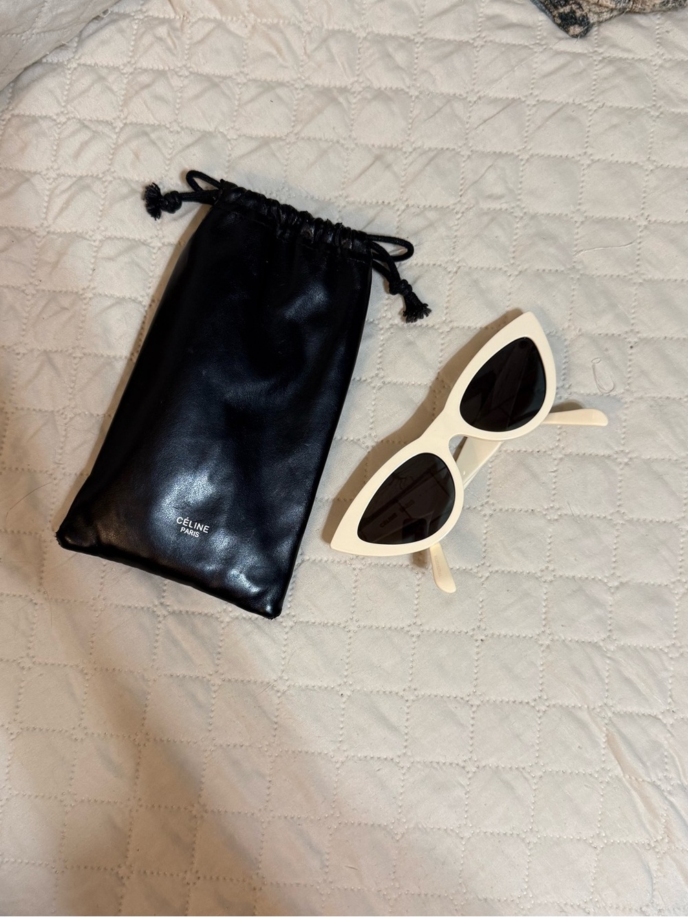 Céline ivory cat-eye sunglasses